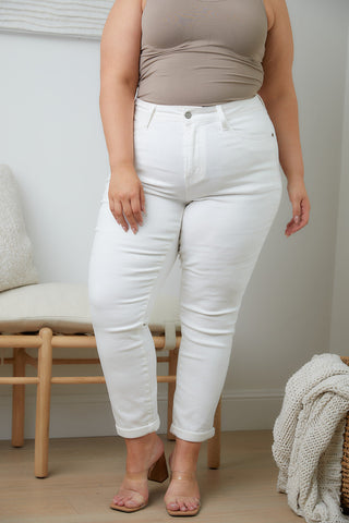 Judy Blue High Rise Cuffed Boyfriend Jeans