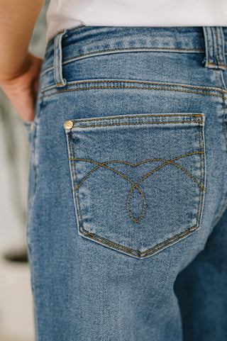 Judy Blue High Rise Soft Barrel Stitch Thru Pocket