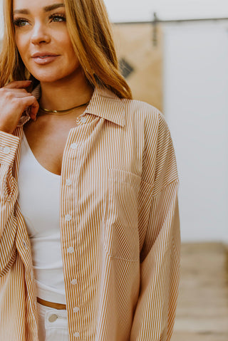 Citrus Grove Striped Button Up