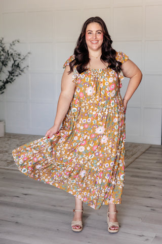 Swayinβ in the Breeze Flutter Sleeve Dress
