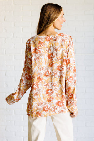 Golden Harvest Floral Blouse