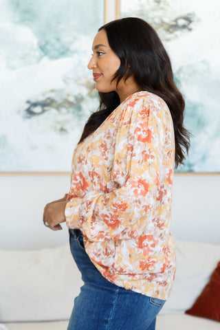 Golden Harvest Floral Blouse