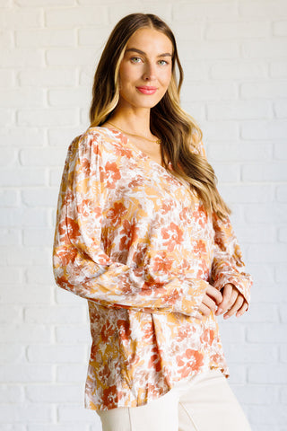 Golden Harvest Floral Blouse