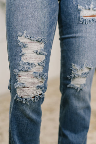 Judy Blue High Rise Distressed Bootcut Jeans