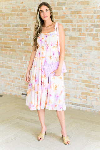 The Blush Fields Floral Midi Dress