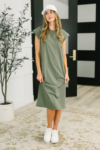 Your Favorite Casual Dress in Light Olive