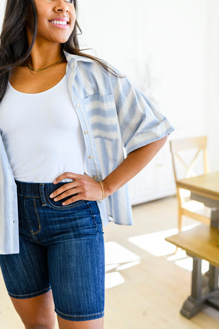 Tailored to Relax Striped Button Down