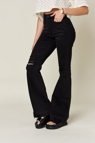 Judy Blue High Waist Distressed Flare Jeans