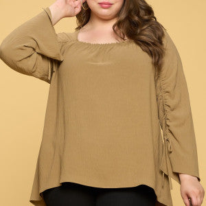 Solid Air Flow Square Neck Top