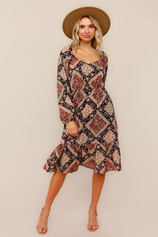 Midi W/ Ruffle Hem Detail
