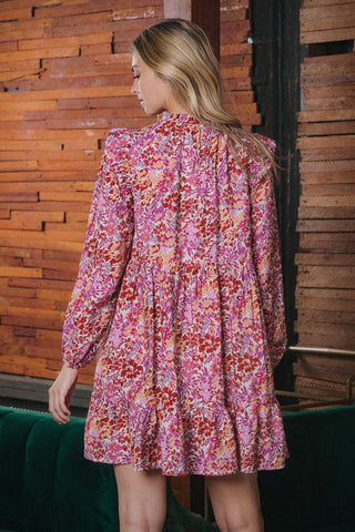 Floral Printed Baby Doll Mini Dress