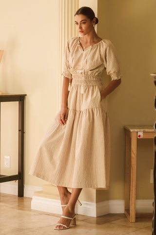 Gingham Midi Dress