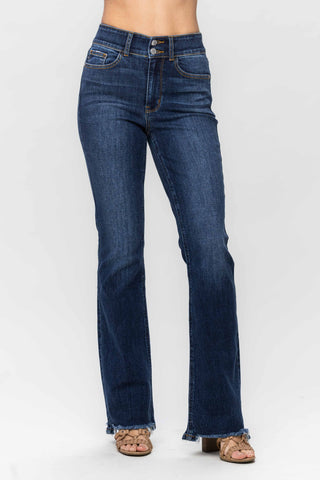Judy Blue High Waisted Vintage Frayed Hem Bootcut Jeans