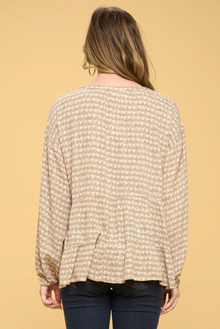 Tie-dye Geo Print Tiered Babydoll