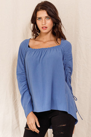 Solid Air Flow Square Neck Top