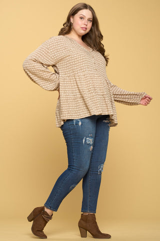 Tie-dye Geo Print Tiered Babydoll