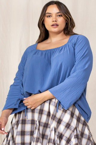 Solid Air Flow Square Neck Top