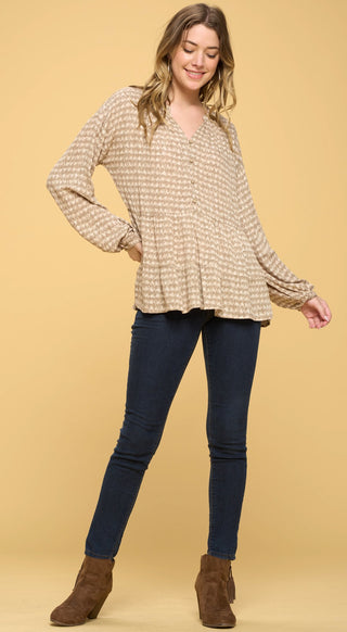 Tie-dye Geo Print Tiered Babydoll