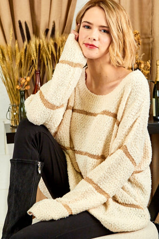 Lurex Stripe Sweater