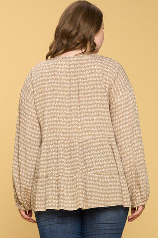 Tie-dye Geo Print Tiered Babydoll