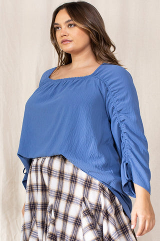 Solid Air Flow Square Neck Top