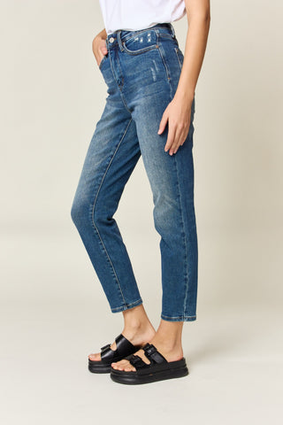 Judy Blue Tummy Control High Waist Relaxed Skinny Jeans
