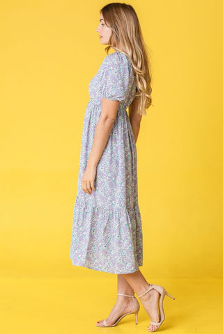 Ditsy Floral Square Neck Sundress PLUS