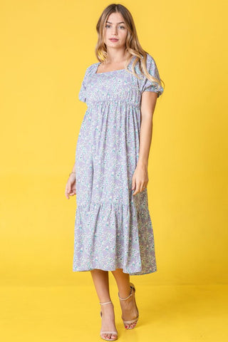 Ditsy Floral Square Neck Sundress PLUS