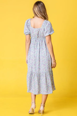 Ditsy Floral Square Neck Sundress PLUS