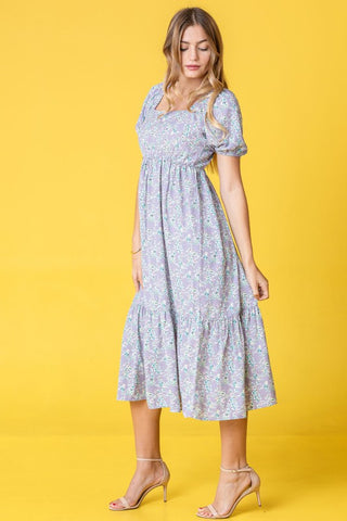 Ditsy Floral Square Neck Sundress PLUS