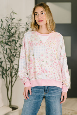 The Country Vintage Printed Patchwork Top