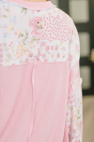 The Country Vintage Printed Patchwork Top