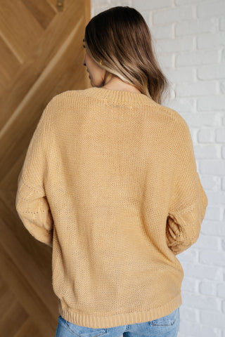 Harvest Morning Sleeve Sweater in Wheat