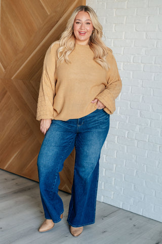 Harvest Morning Sleeve Sweater in Wheat