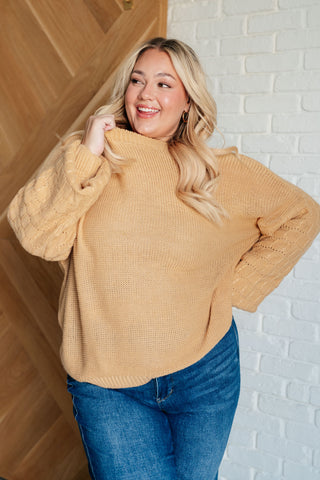 Harvest Morning Sleeve Sweater in Wheat