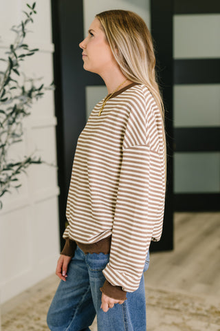 Cold Brew Stripe Pullover