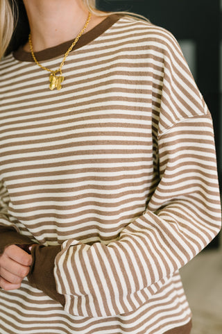 Cold Brew Stripe Pullover