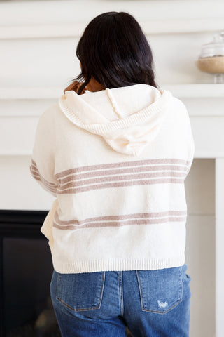 Latte Cloud Striped Hoodie