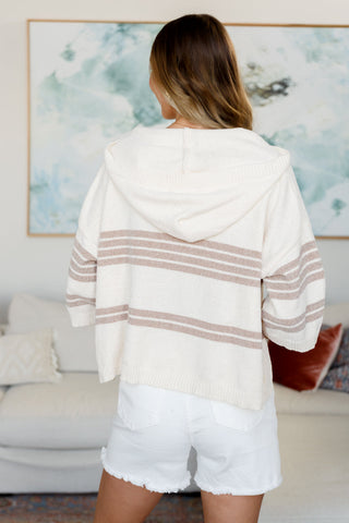 Latte Cloud Striped Hoodie