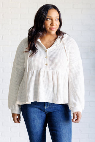 Shoreline Mornings Waffle Knit Hoodie