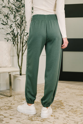 Dreamy Fleece Joggers in Dark Forest