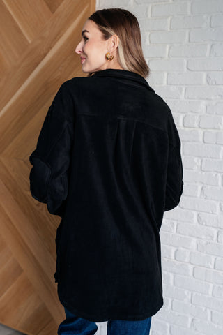 CloudSoft Shacket in Black
