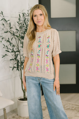 Wildflower Panel Knit Top