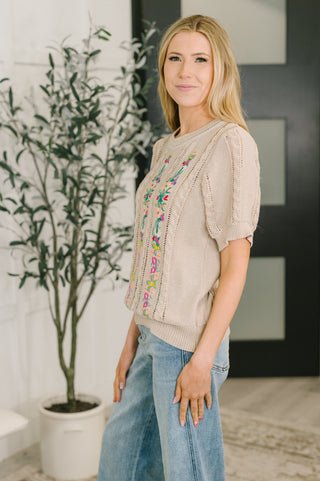 Wildflower Panel Knit Top