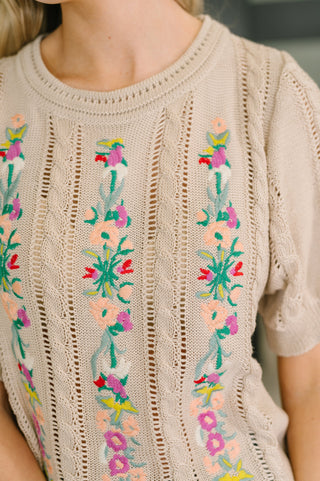 Wildflower Panel Knit Top