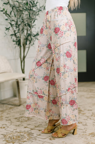 Southern Rose Wide Leg Floral Bottoms