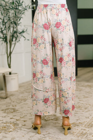 Southern Rose Wide Leg Floral Bottoms