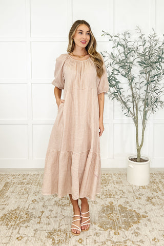 Dune Breeze V-Neck Dress in Toffee