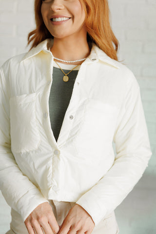 The Campus Trail Lightweight Puffer in off white