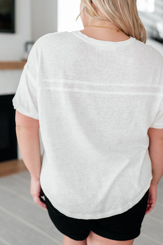 Classic Henley Top in white